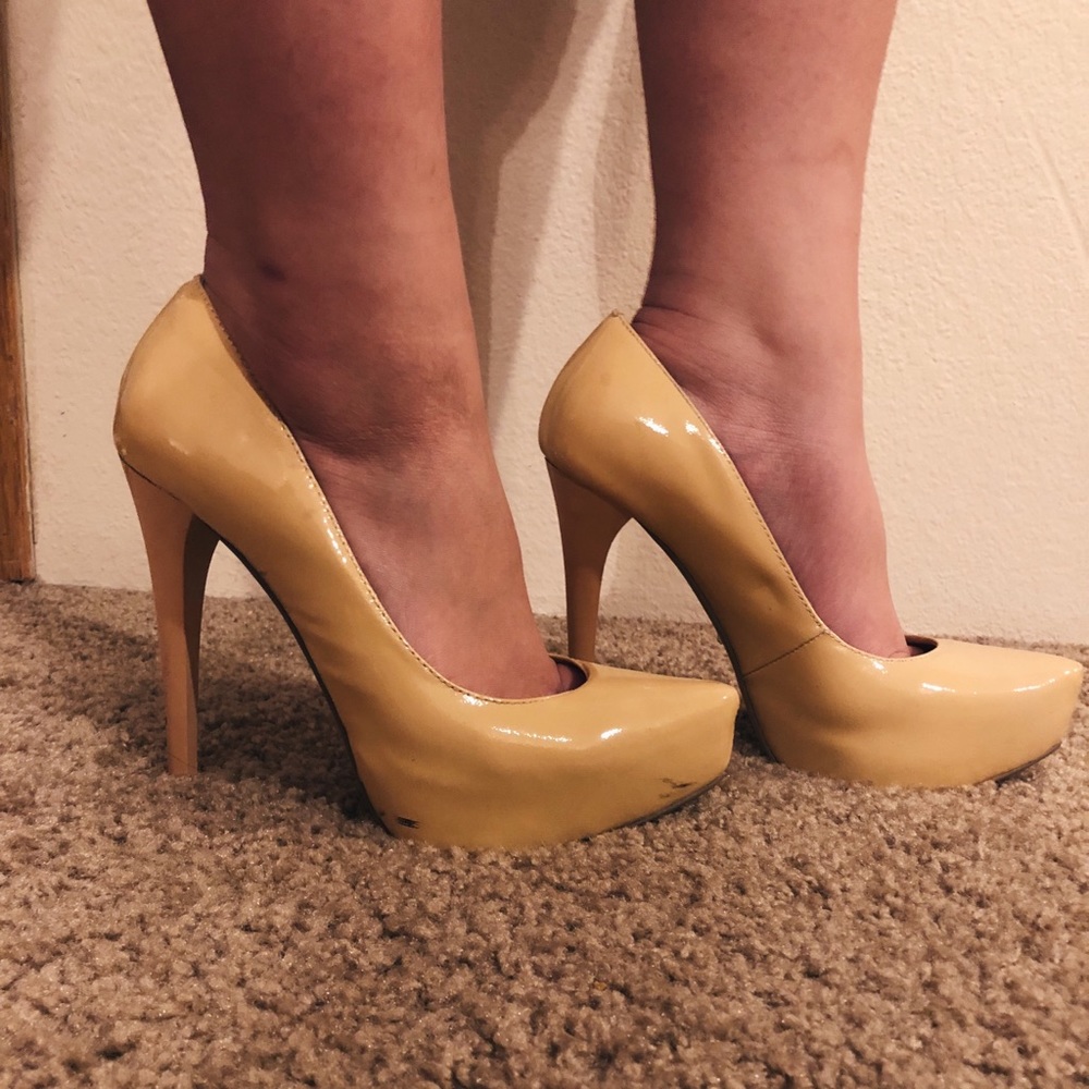 N.Y.L.A Tan High Stilettos
